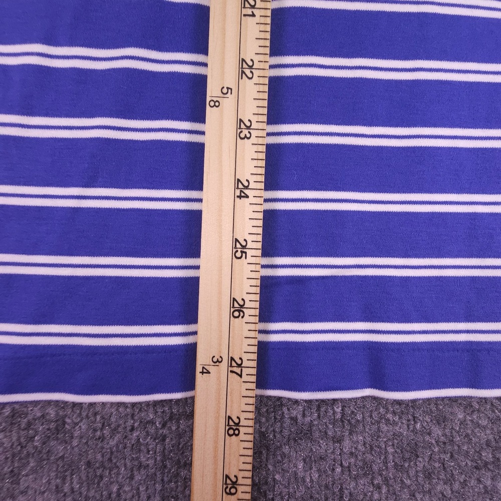 Polo Ralph Lauren Mens Classic Fit Polo Shirt Blue White Striped Pony Size L - Picture 6 of 8